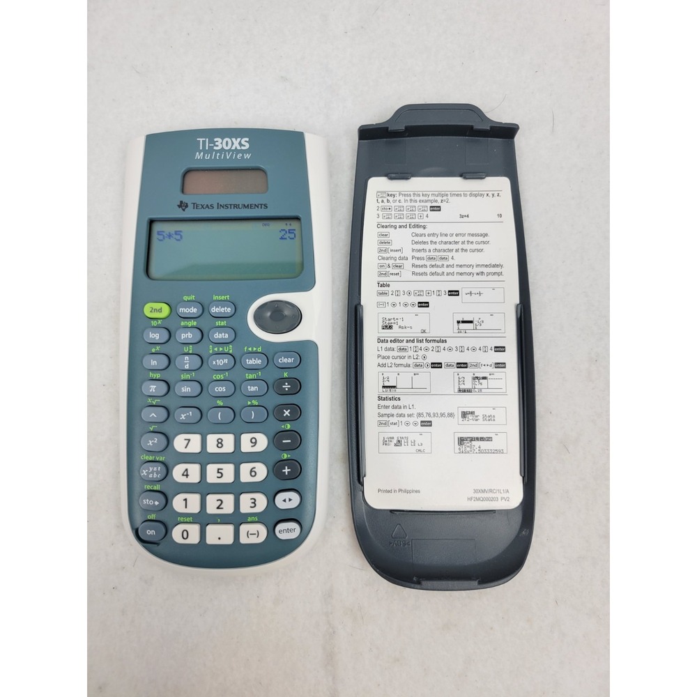 Texas Instruments TI-30XS MultiView Scientific‎ Calculator With Cover **TESTED**